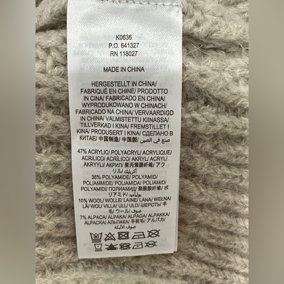 Boden Chunky Knit Sweater Ribbed Wool Alpaca Crewneck Beige Large Quiet Luxury - Picture 11 of 12